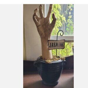 Grandin Road (rare) Potted Hand Plant Jasmine Halloween Prop item #157437JAS